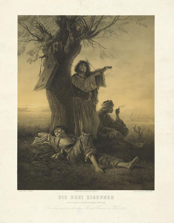 Alois Friedrich SchÃ¶nn Â»Die drei Zigeuner. Nach Lenauâ€™s gleichnamigem GedichteÂ«, 1859